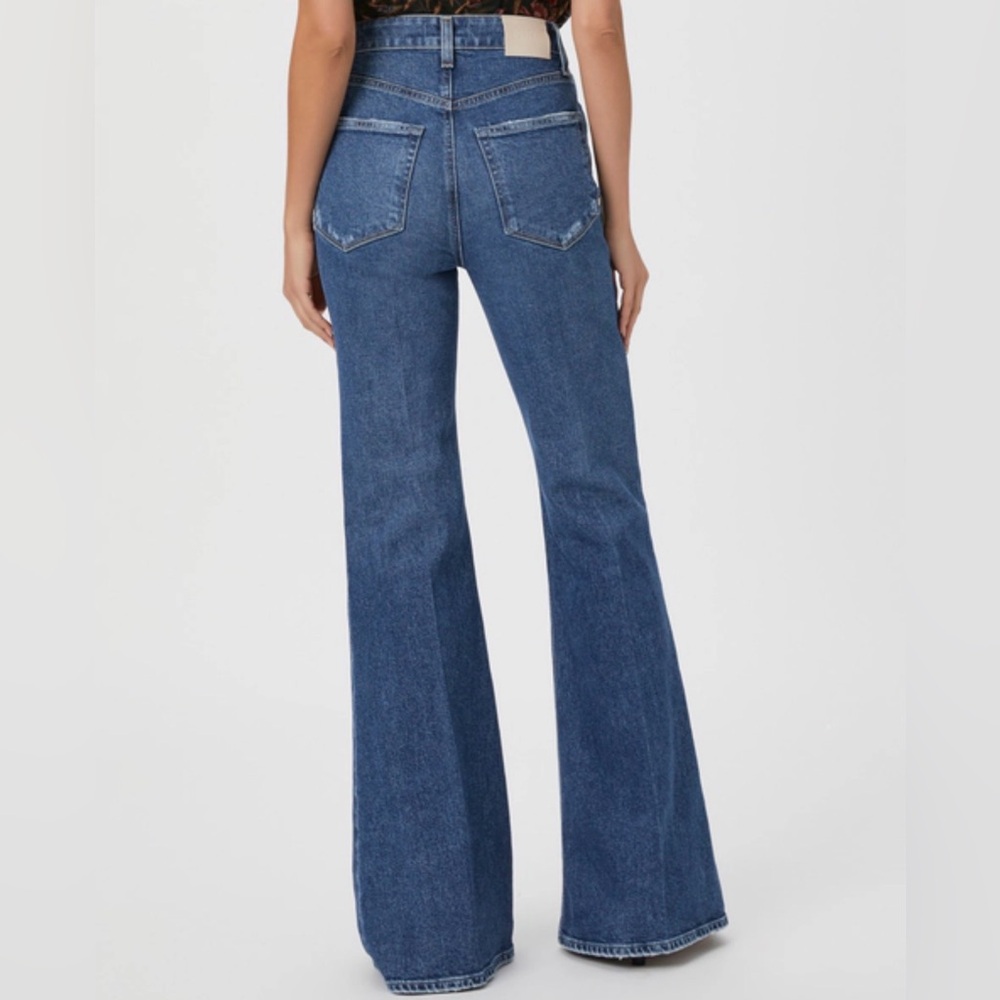 PAIGE Blue Flare & Wide Leg Jeans - Picture 3 of 5